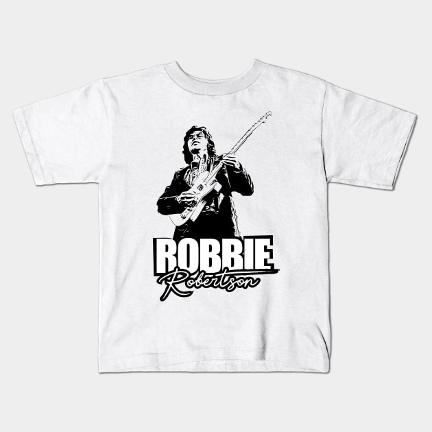 Robbie Robertson Kids T-Shirt by ArtMofid